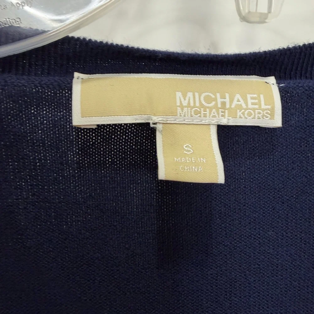 Michael Kors ruffles‎ trim sweater in blue Size Small